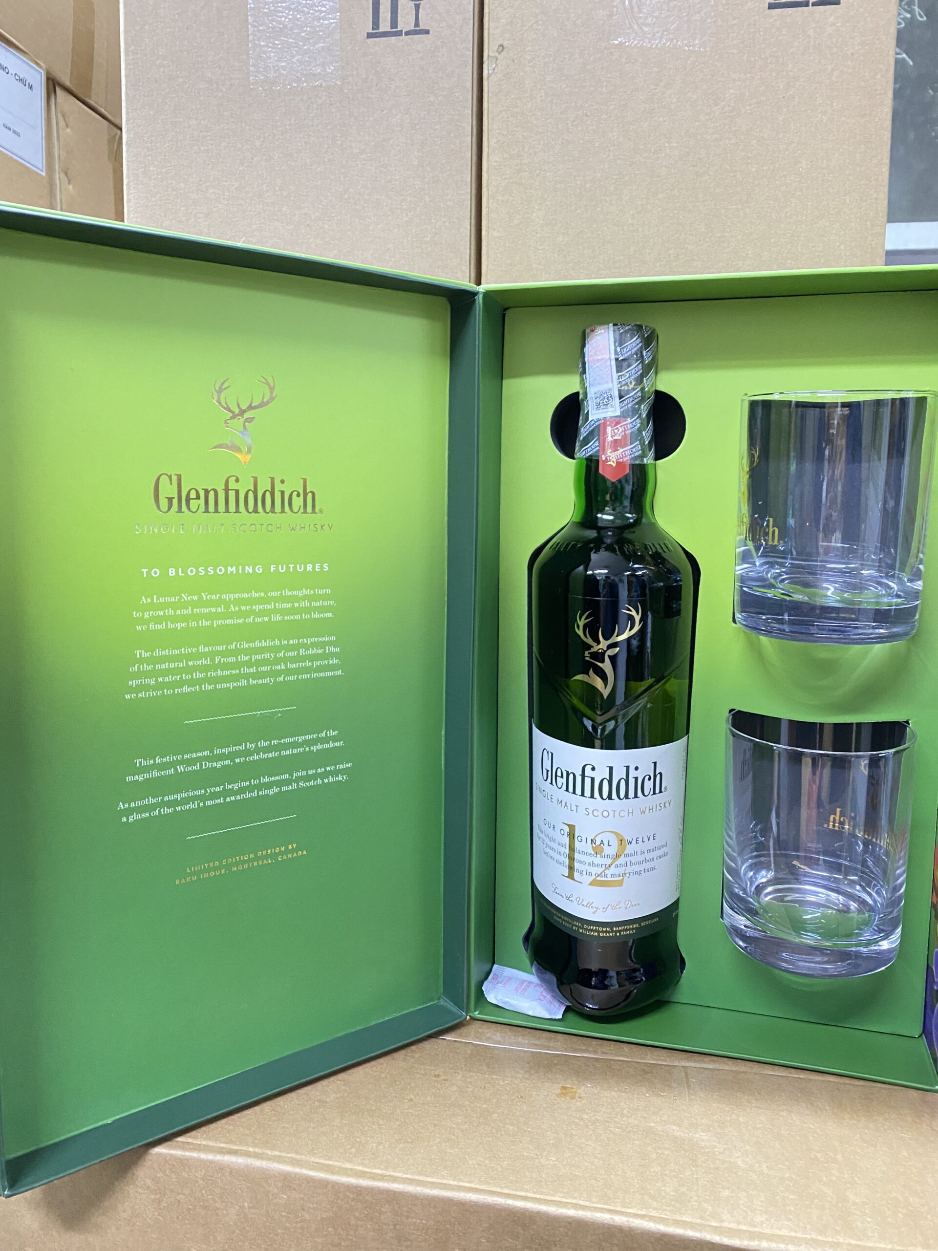 Rượu Glenfiddich 12 hộp quà tết new 2024