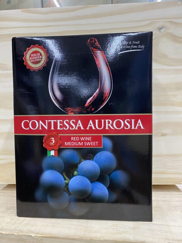 Rượu Vang Bịch Ngọt Contessa aurosia 3 Lít