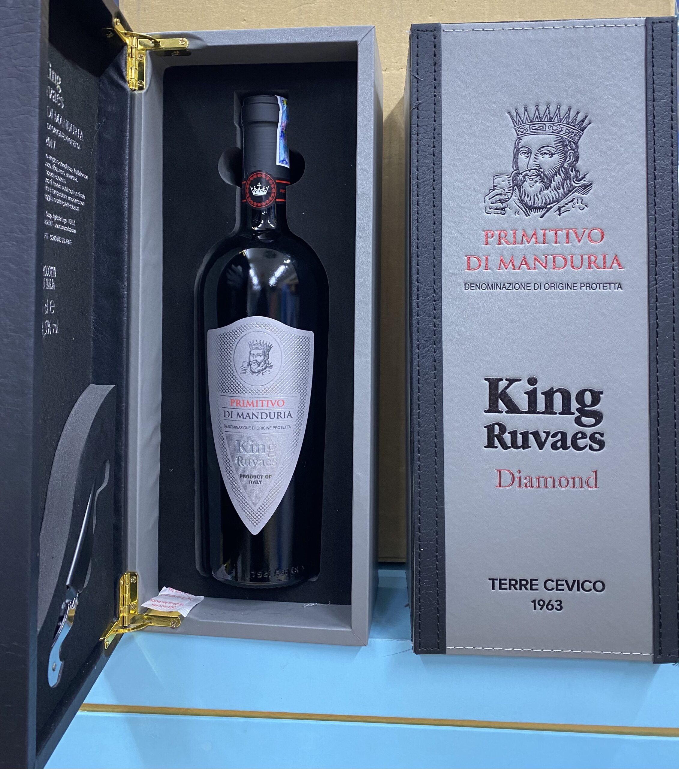 Rượu Vang Ý Diamond Kim cương hộp quà