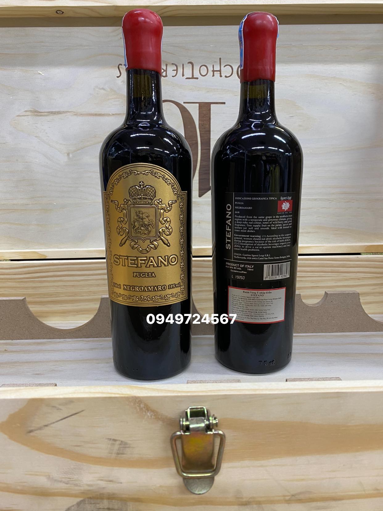 Rượu Vang Ý Stefano Puglia Negroamaro