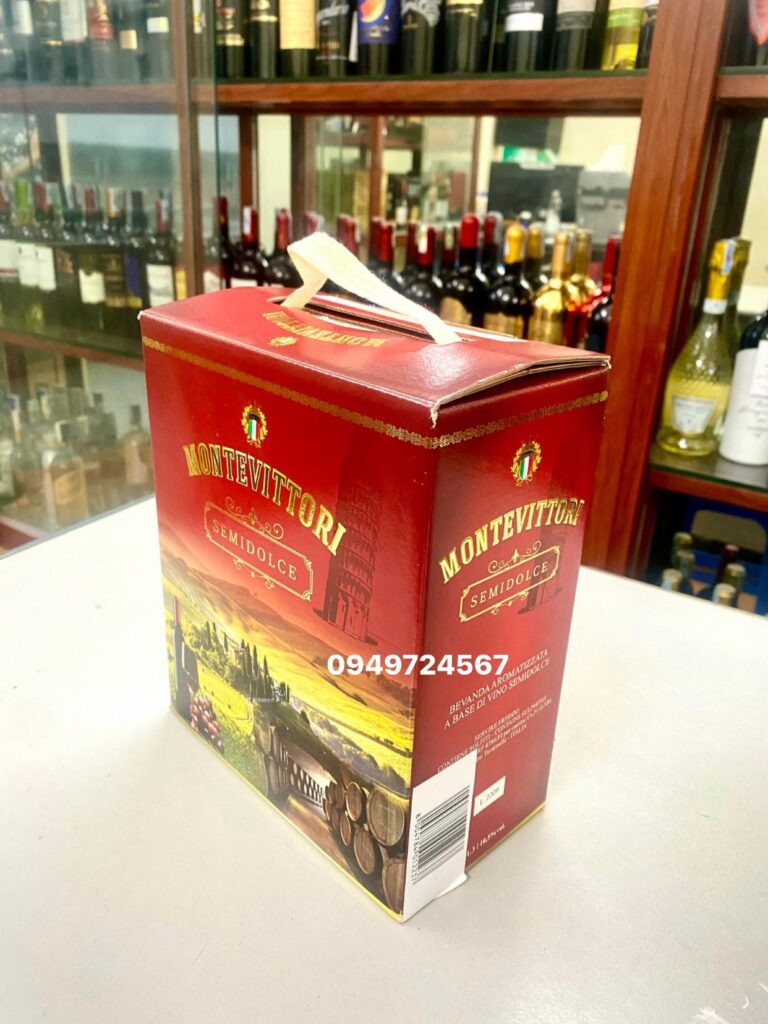 Rượu Vang Bịch Ngọt Montevittori 3000ml