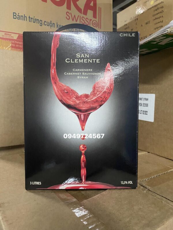 Rượu Vang Bịch Chile San Clemente 3 Lít