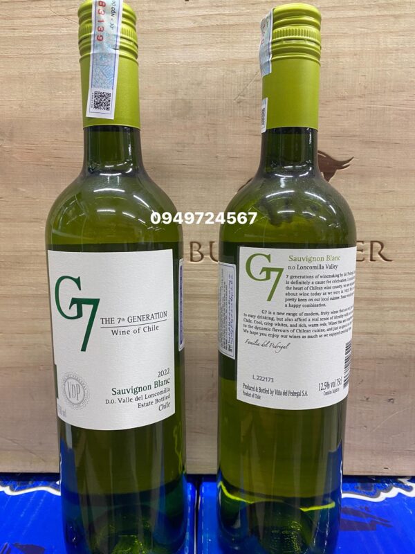 Rượu vang G7 Sauvigon Blanc trắng