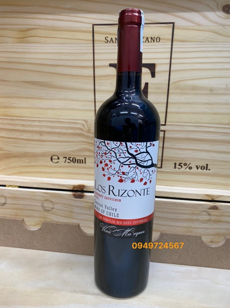 Rượu vang Chile hoa đào Los rizonte
