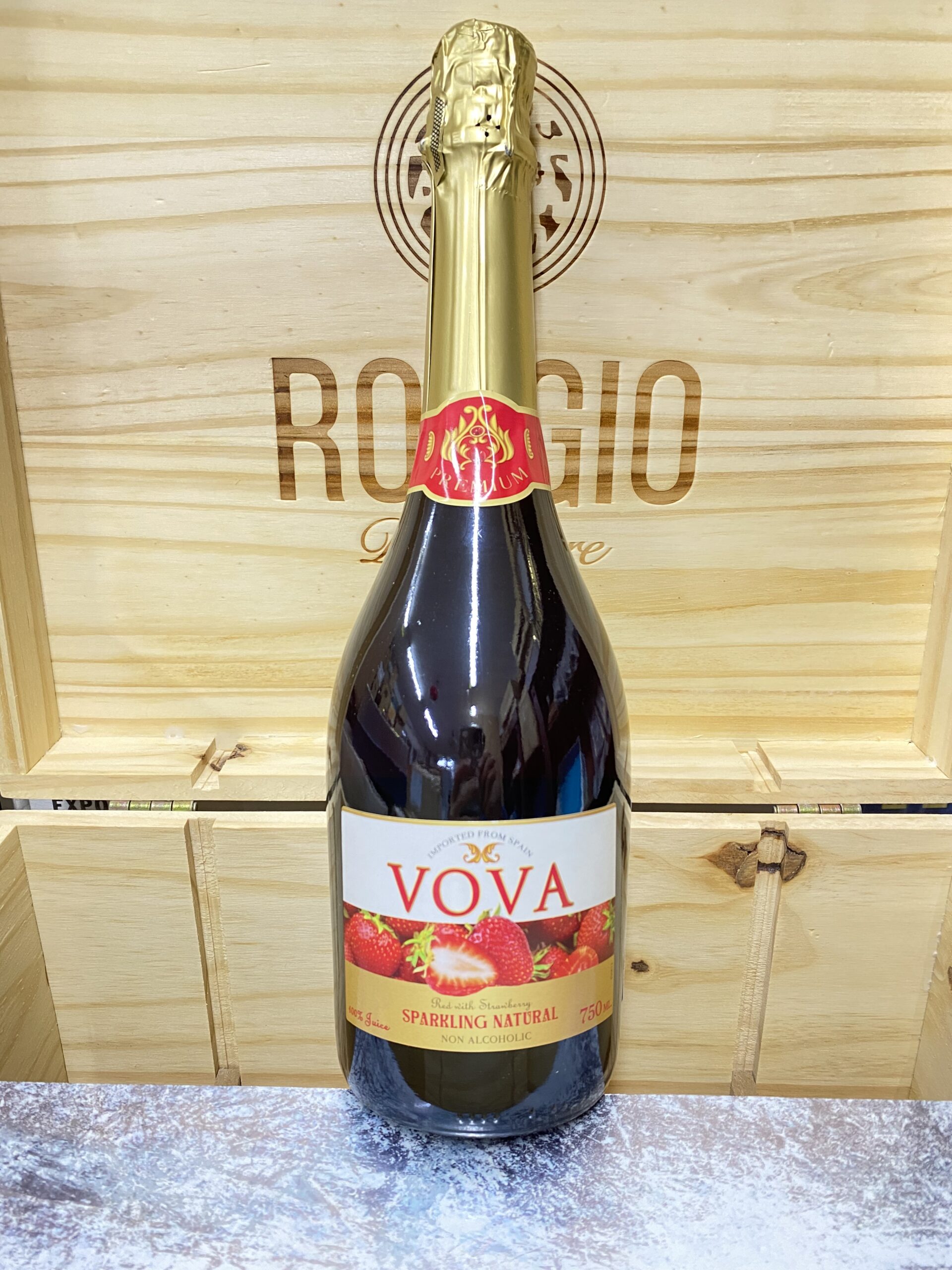 Rượu Vova Sparkling 0 nồng độ cồn ( Vị Dâu )