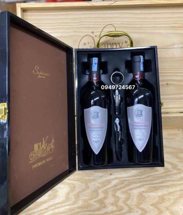 Rượu Vang Di manduria King ruvaes quà biếu