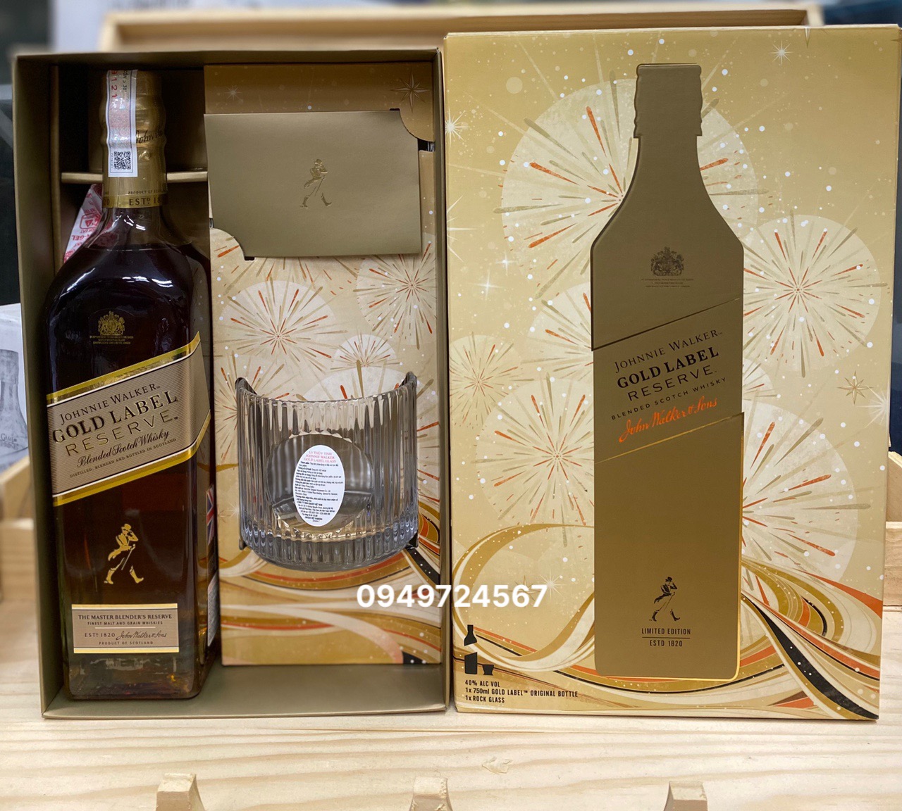 Rượu Johnnie Walker Gold Hộp quà biếu 2025