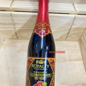 Rượu Vang Sparkling 0 nồng độ cồn Royalty ( Vị Nho đỏ )