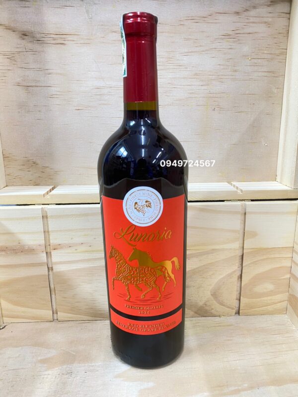 Rượu vang con ngựa Lunaria đóng lãng quà