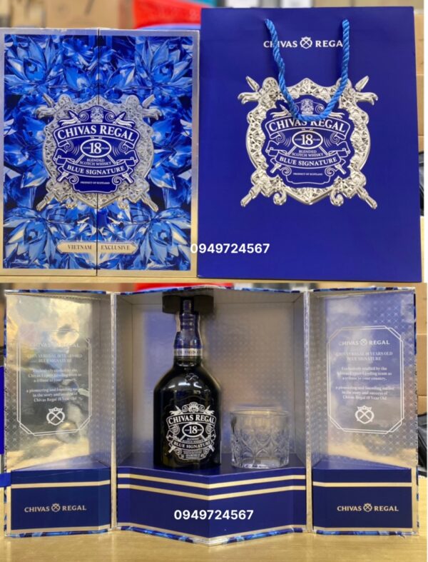 Set Rượu Chivas Regal 18 Blue Signature Quà Biếu 2026